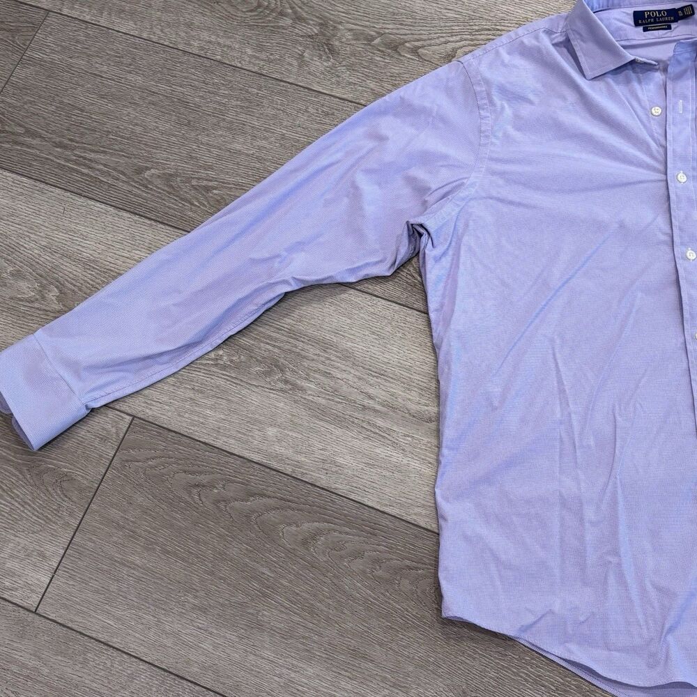 Polo Ralph Lauren Shirt Mens XL Purple Check Performance Classic Fit Button Up - Picture 2 of 8